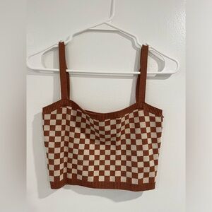 12th Tribe Checkered Crop Top